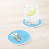 クリスチャンおもしろいクリスマスかわいい羊の漫画 コースター (側面)