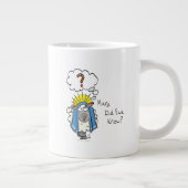 クリスチャンおもしろいクリスマスかわいい羊の漫画 ジャンボコーヒーマグカップ (右)