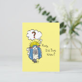 クリスチャンおもしろいクリスマスかわいい羊の漫画 ポストカード (スタンド正面)