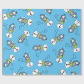 クリスチャンおもしろいクリスマスかわいい羊の漫画 ラッピングペーパー (フラット)