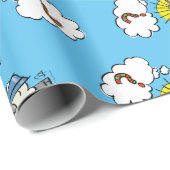 クリスチャンおもしろいクリスマスかわいい羊の漫画 ラッピングペーパー (ロールコーナー)