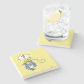 クリスチャンおもしろいクリスマスかわいい羊 ストーンコースター (横)