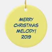 クリスチャンおもしろいクリスマスかわいい羊 セラミックオーナメント (裏面)