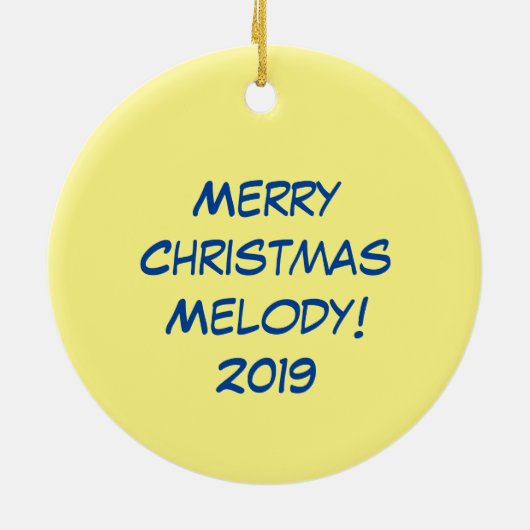 クリスチャンおもしろいクリスマスかわいい羊 セラミックオーナメント (裏面)