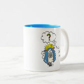 クリスチャンおもしろいクリスマスかわいい羊 ツートーンマグカップ (正面右)