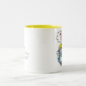 クリスチャンおもしろいクリスマスかわいい羊 ツートーンマグカップ (中央)