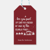 クリスチャンおもしろいクリスマスパーソナライズされた出生 ギフトタグ (正面)