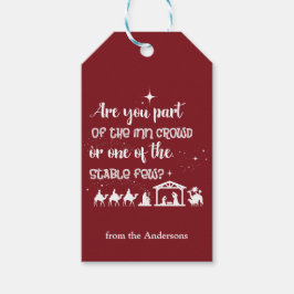 クリスチャンおもしろいクリスマスパーソナライズされた出生 ギフトタグ