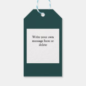 クリスチャンおもしろいクリスマス出生グリーン ギフトタグ (裏面)