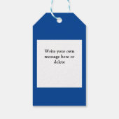 クリスチャンおもしろいクリスマス出生ブルー ギフトタグ (裏面)