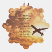 クリスチャンお祝いライフキープサク飛行機パイロット オーナメントカード (裏面)