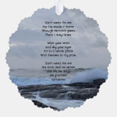 クリスチャンお祝いライフキープサケストーム海 オーナメントカード (裏面)