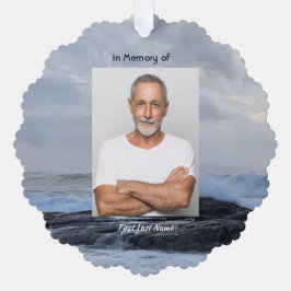 クリスチャンお祝いライフキープサケストーム海 オーナメントカード