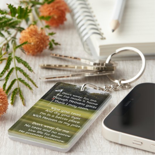 クリスチャンお祝いライフ記念ゴルフゴルフ キーホルダー (正面右)