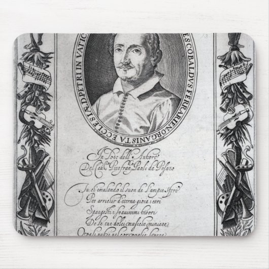 クリスチャンが刻むHieronymus Frescobaldi マウスパッド (正面)