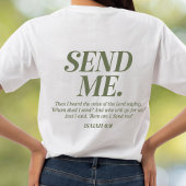 クリスチャンが私イザヤ6:8教会名のアウトリーチを送る トライブレンドTシャツ