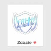 クリスチャンことわざ信仰戦士ブルーパープルグラデーション シール (シート)