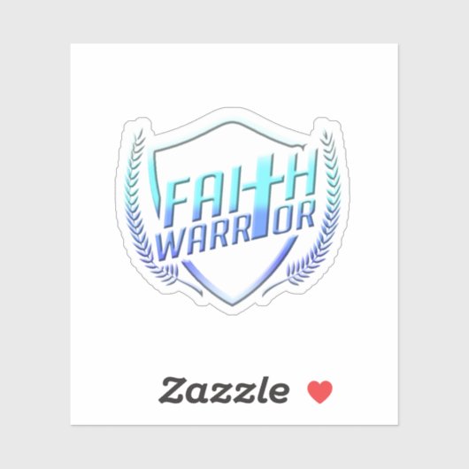 クリスチャンことわざ信仰戦士ブルーパープルグラデーション シール (シート)