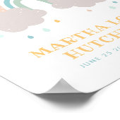 クリスチャンこの子のための虹の誕生統計 ポスター (角)