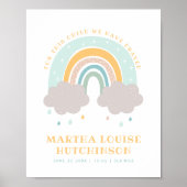 クリスチャンこの子のための虹の誕生統計 ポスター (正面)