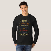 クリスチャンであることは簡単ではなく退職計画である Tシャツ (正面フル)