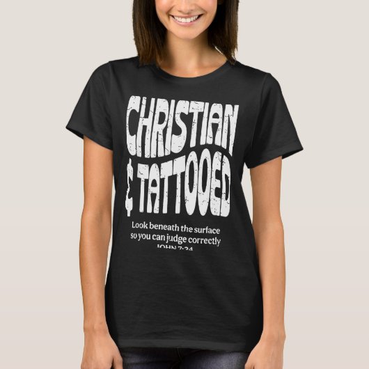 クリスチャンでタトゥー入り Tシャツ (正面)