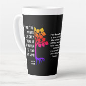 クリスチャンで、根がアフリカの深い諺である カフェラテマグ (左アングル)