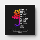 クリスチャンで、根がアフリカの深い諺である フォトプラーク (正面)