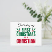 クリスチャンとして初めてのクリスマス 新しい信者 シーズンポストカード (スタンド正面)