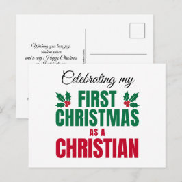 クリスチャンとして初めてのクリスマス 新しい信者 シーズンポストカード