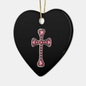 クリスチャンとルビーの石 セラミックオーナメント (左)