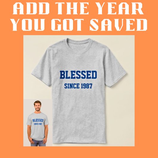クリスチャンになった年から祝福されてる メンズ Tシャツ