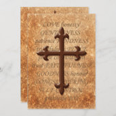 クリスチャンによって老化させる鉄の十字の結婚式招待状 招待状 (正面/裏面)