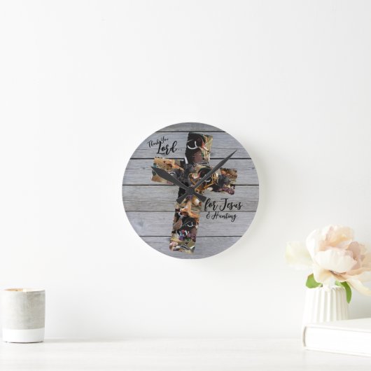 クリスチャンのための野生生物の装飾、狩りの壁時計 ラウンド壁時計 (ホーム)