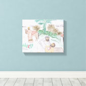 クリスチャンのアートワーク良いサマリア人 キャンバスプリント (インサイチュ (ウッドフロア))