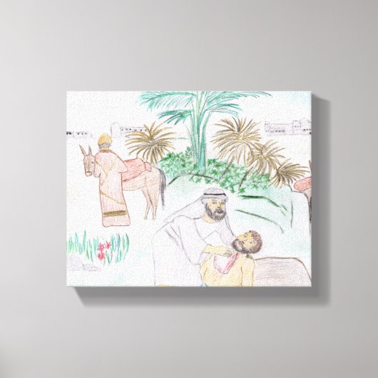 クリスチャンのアートワーク良いサマリア人 キャンバスプリント (正面)