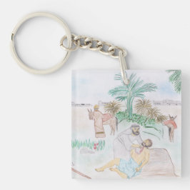 クリスチャンのアートワーク良いサマリア人 キーホルダー