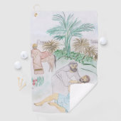 クリスチャンのアートワーク良いサマリア人 ゴルフタオル (インサイチュ)