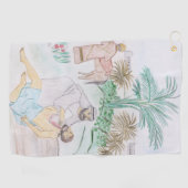 クリスチャンのアートワーク良いサマリア人 ゴルフタオル (横)