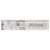 クリスチャンのアートワーク良いサマリア人 デスクネームプレート (正面)