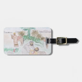 クリスチャンのアートワーク良いサマリア人 ラゲッジタグ (正面横)