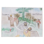 クリスチャンのアートワーク良いサマリア人 ラージペーパーバッグ (裏面)