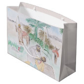 クリスチャンのアートワーク良いサマリア人 ラージペーパーバッグ (裏面アングル)