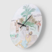 クリスチャンのアートワーク良いサマリア人 ラージ壁時計 (傾斜)