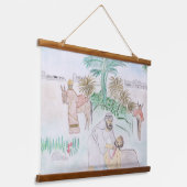 クリスチャンのアートワーク良いサマリア人 吊り下げ型タペストリー (傾斜あり)