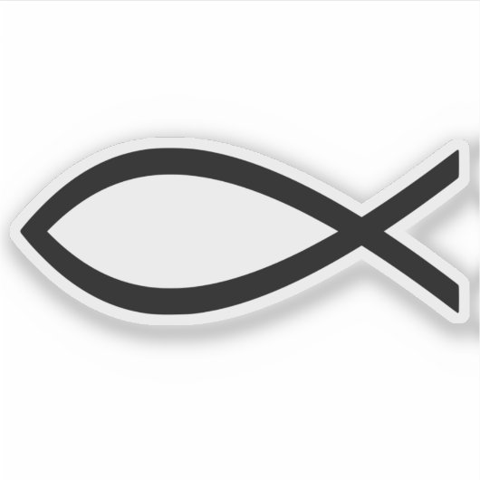 クリスチャンのイクサスの魚のシンボル シール (正面)
