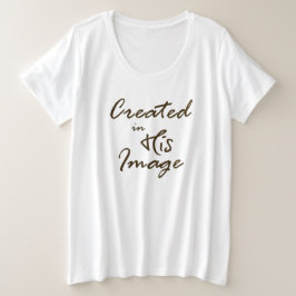 クリスチャンのイメージで生まれる プラスサイズTシャツ
