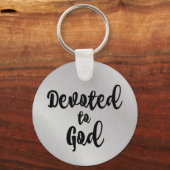 クリスチャンのインスピレーション：神への献身引用文 キーホルダー (正面)