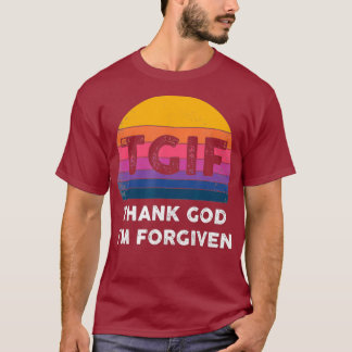 クリスチャンのインスピレーション TGIF 神に感謝してる Tシャツ