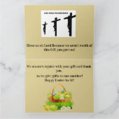 クリスチャンのイースターカード私たちは受け入れるギフト カード (内部)